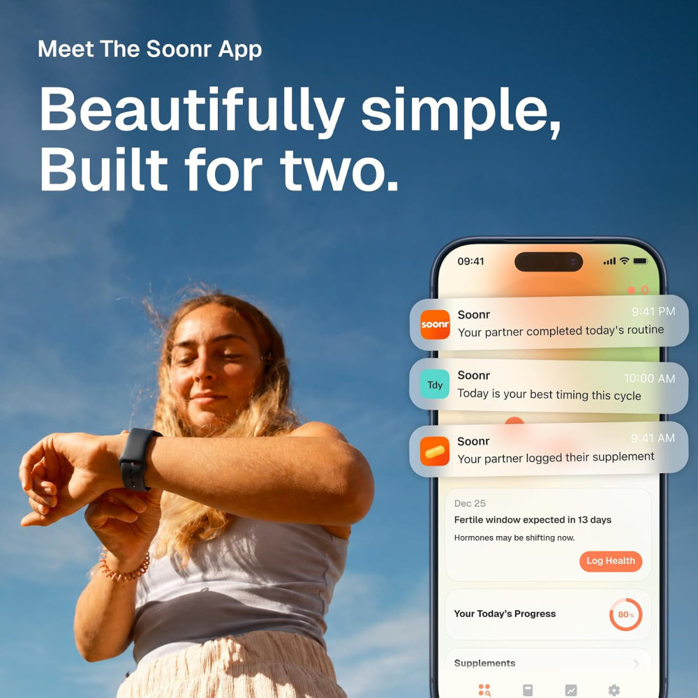 The Soonr app showing a shared plan with partner activity notifications — built for two.